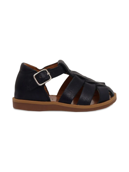  Pom D'api Buckle-fastening Leather Open Toe Sandals - Black 