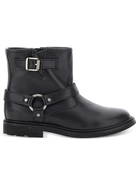  Pom D’api Kids Harness-detail Side-zip Boots - Black 