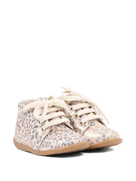  Pom D'api Leopard-print Lace-up Boots - Neutrals 