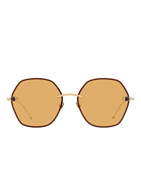  Pomellato Eyewear Hexagonal-shape Sunglasses - Brown 