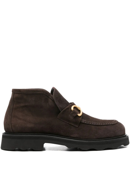  Pomme D´or Chain-embellished Suede Ankle Boots - Brown 