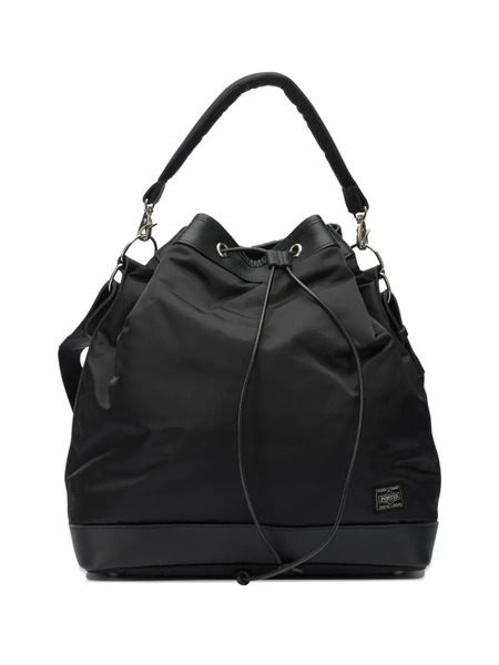  Porter-yoshida & Co. Drawstring Leather Shoulder Bag - Black 