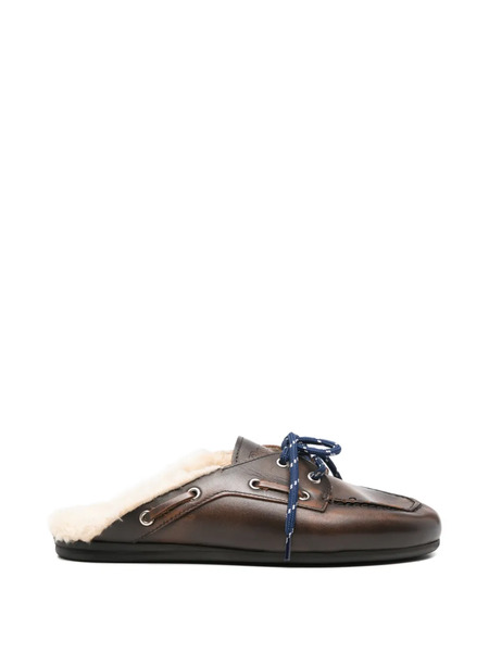 Posa Lace-up Mules - Brown 