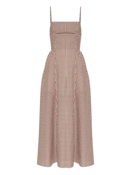  Posse Gingham Check Maxi Dress - Neutrals 