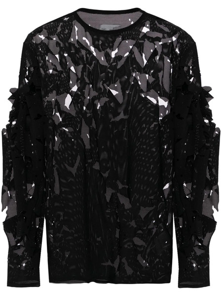  Post Archive Faction 6.0 Distressed Mesh Top - Black 