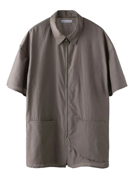  Post Archive Faction Silk Blend Shirt - Brown 