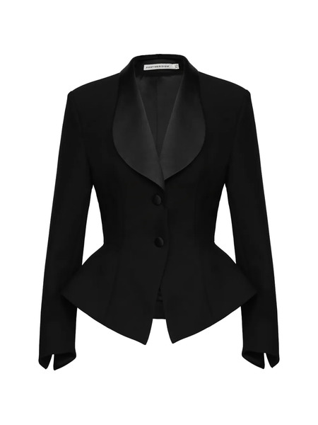  Post Meridiem Peplum Jacket - Black 