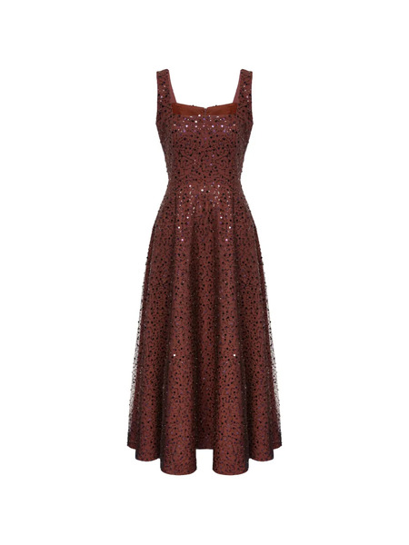  Post Meridiem Sequin-embellished Maxi Dress - Brown 
