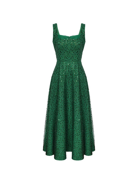  Post Meridiem Sequin-embellished Maxi Dress - Green 
