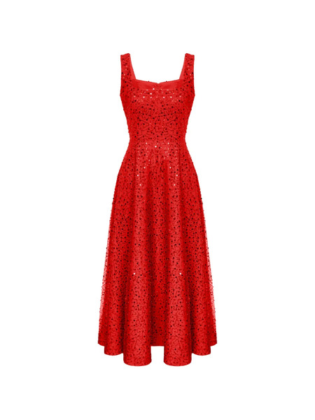  Post Meridiem Sequin-embellished Maxi Dress - Red 