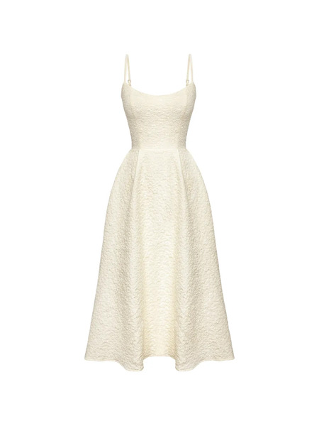  Post Meridiem Strapless Midi Dress - Neutrals 