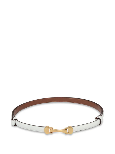  Potamy Buckle Leather Belt - White 