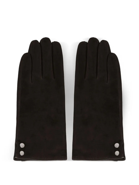  Potamy Button Suede Gloves - Brown 