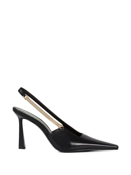  Potamy Chain Strap Leather Pumps - Black 