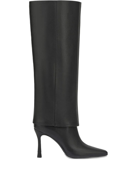  Potamy Leather Heeled Knee-high Boots - Black 