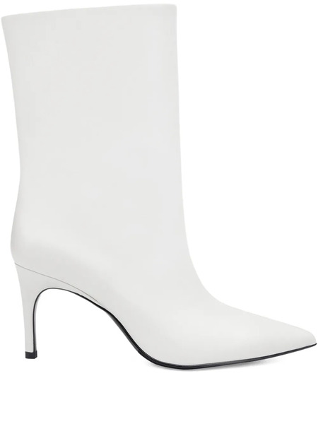  Potamy 90mm Leather Ankle Boots - White 