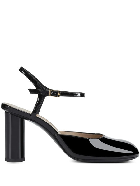  Potamy 85mm Leather Heeled Pumps - Black 