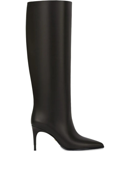  Potamy 80mm Leather Knee-high Boots - Brown 