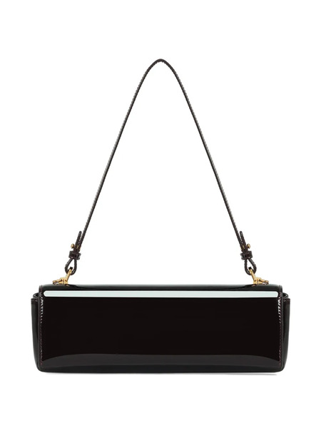  Potamy Stripe Leather Shoulder Bag - Brown 