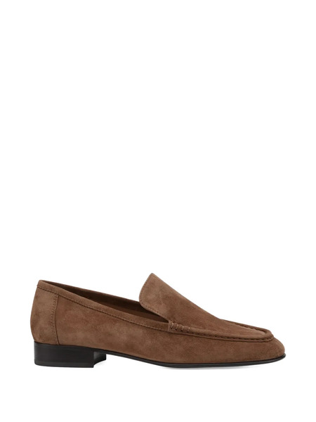  Potamy Suede Stitching Loafers - Brown 