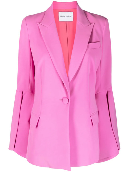  Prabal Gurung Slit-sleeve Single-breasted Blazer - Pink 