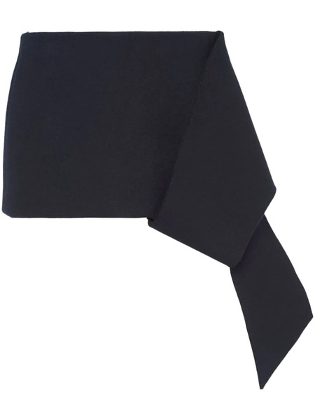  Prada Asymmetric-hem Mini Skirt - Black 