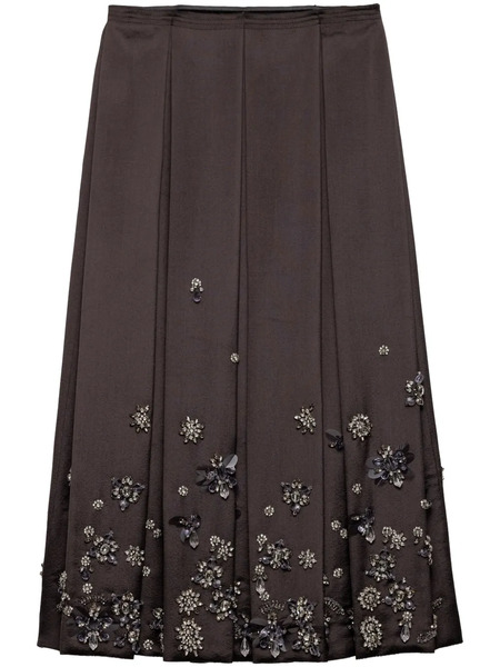 Prada Beaded Skirt - Grey 