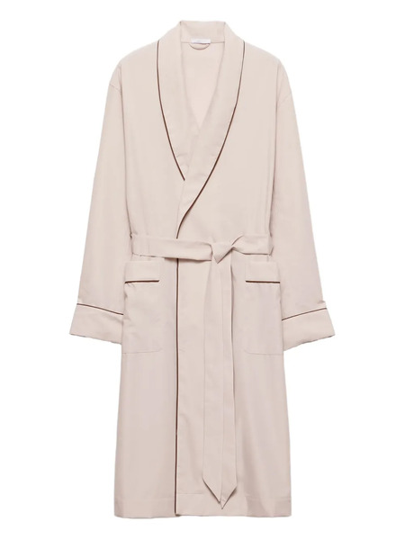 Prada Belted Robe Coat - Neutrals 