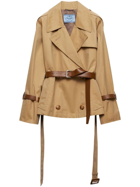  Prada Belted Trench Jacket - Brown 
