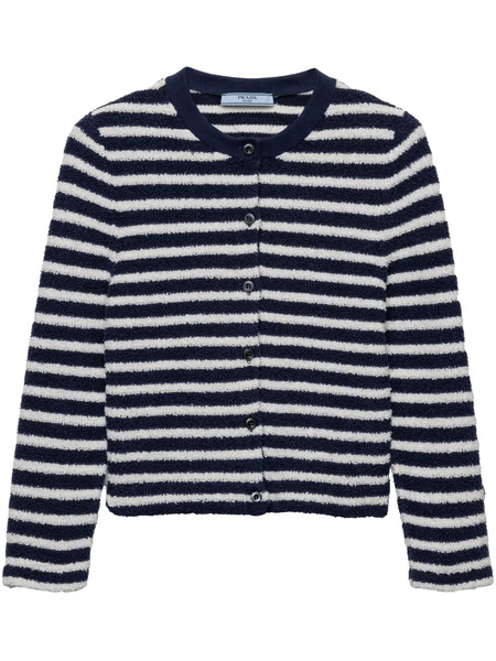  Prada Bouclé Cardigan - White 