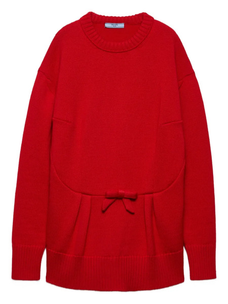  Prada Bow-detail Sweater - Red 