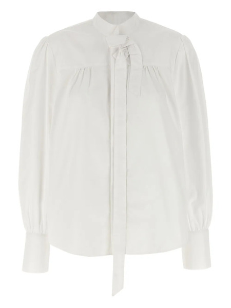  Prada Bow-ruffled Shirt - White 