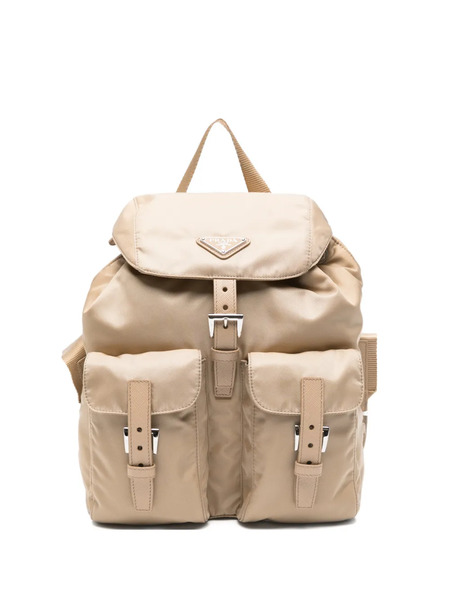  Prada Buckle-detail Backpack - Neutrals 