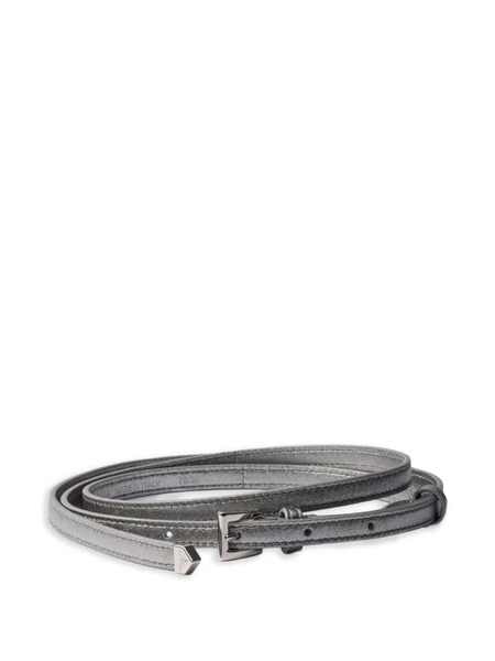  Prada Buckle Leather Belt - Grey 