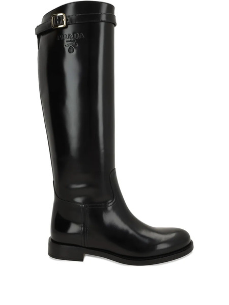  Prada Buckle-strap Boots - Black 
