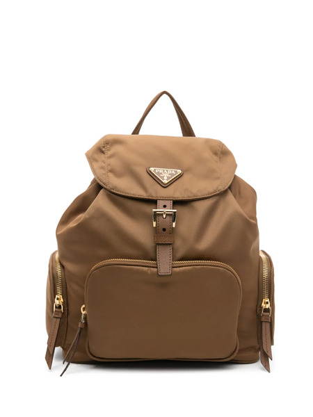  Prada Buckle Zip-fastening Backpack - Brown 