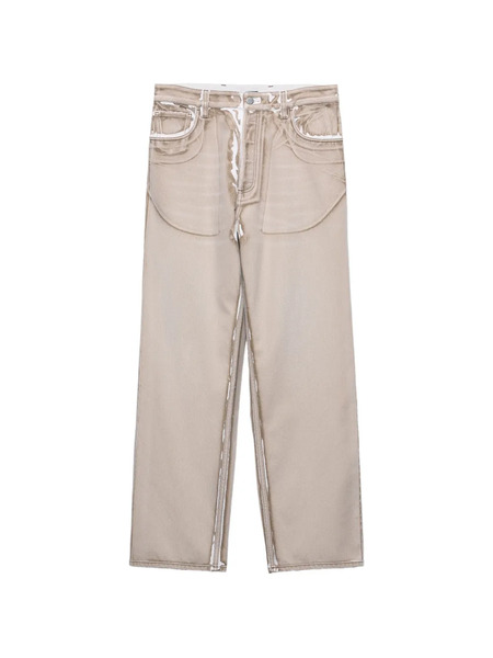  Prada Bull Denim Five-pocket Jeans - Neutrals 