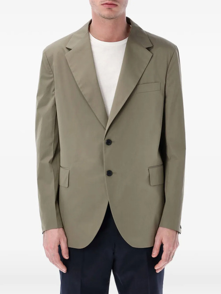  Prada Button Poplin Blazer - Green 