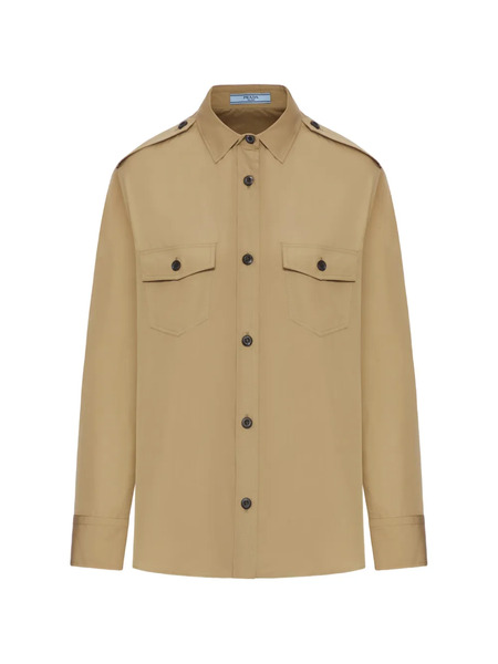  Prada Button Poplin Shirt - Neutrals 