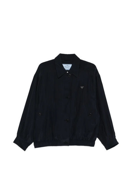  Prada Button Silk Jacket - Blue 