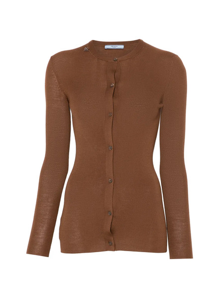  Prada Buttoned Cardigan - Brown 