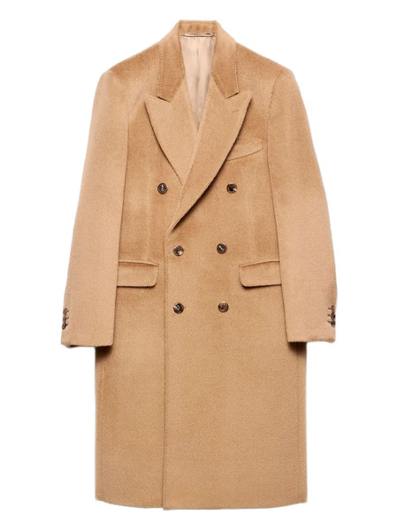  Prada Buttoned Double-breasted Coat - Brown 
