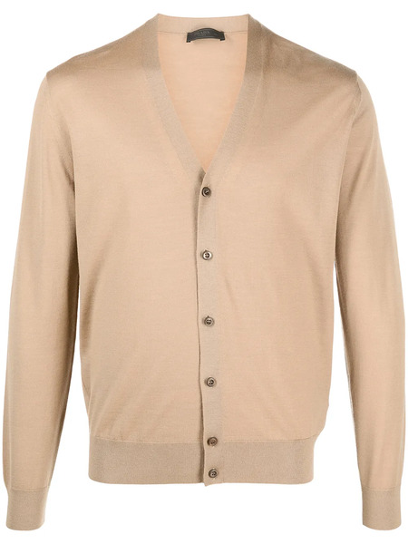  Prada Buttoned Wool Cardigan - Neutrals 