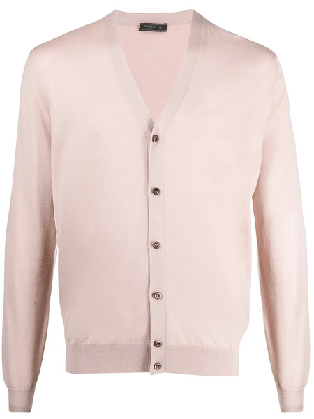  Prada Buttoned Wool Cardigan - Pink 