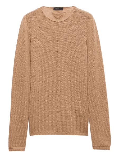  Prada Cashmere Crew-neck Sweater - Brown 
