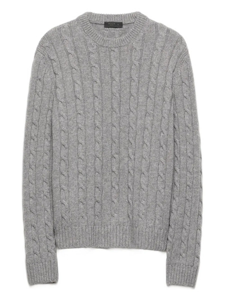  Prada Cashmere Crew-neck Sweater - Grey 