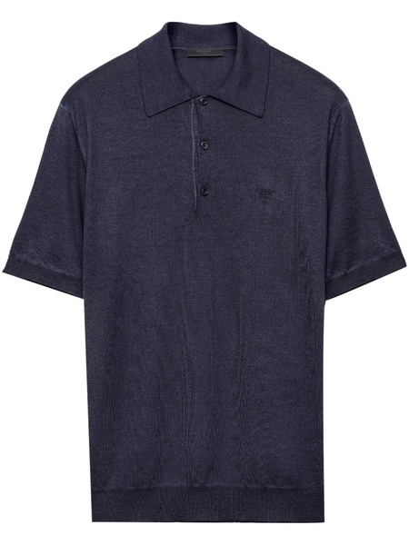  Prada Cashmere Polo Shirt - Blue 