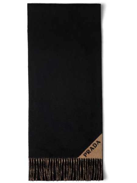  Prada Cashmere Reversible Scarf - Black 