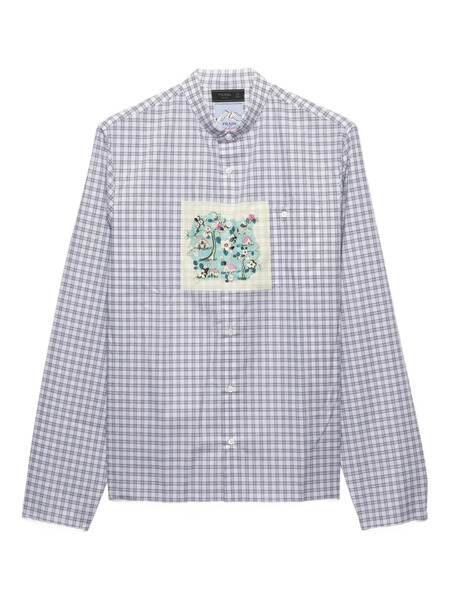  Prada Check-pattern Pocket Shirt - White 