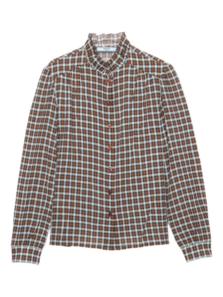  Prada Checked Shirt - Brown 
